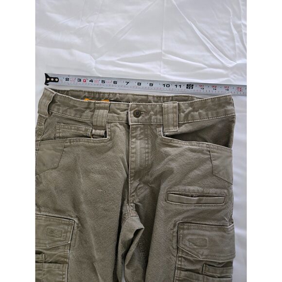 Noble Outfitters Hammer Drill Canvas Cargo Jeans Men 30x30 Green Flex Heavy Duty - Picture 3 of 8